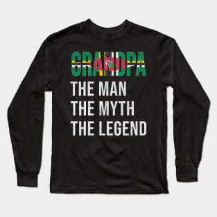 Grand Father Dominican Grandpa The Man The Myth The Legend - Gift for Dominican Dad With Roots From  Dominica Long Sleeve T-Shirt